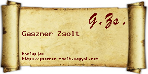Gaszner Zsolt névjegykártya